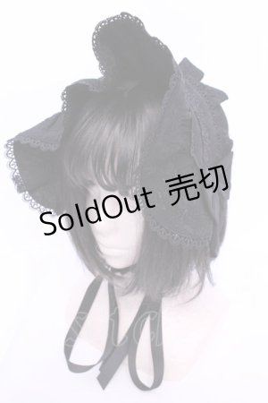 画像: axes femme kawaii / メアリーハーフボンネット  クロ O-25-11-21-1035-AX-AC-OW-OS