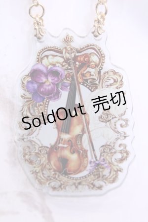 画像: Enchantlic Enchantilly / すみれのヴァイオリンネックレス  アイボリー系 O-25-11-21-1038-LO-AC-OW-OS
