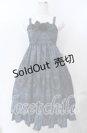 画像: ALICE and the PIRATES / アリスのトランプタータン柄ジャンパースカートII  グリーン O-25-11-21-002-PA-OP-OW-OS