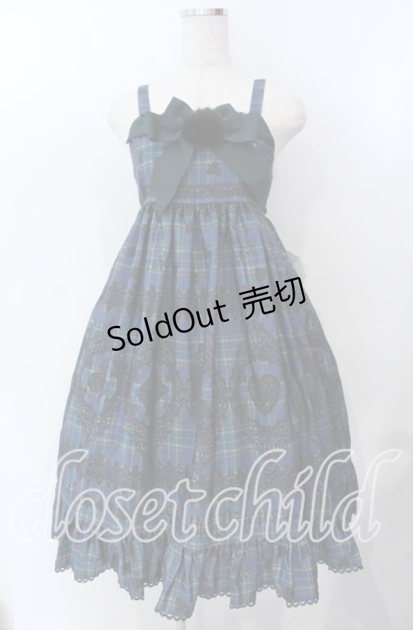 画像1: ALICE and the PIRATES / アリスのトランプタータン柄ジャンパースカートII  グリーン O-25-11-21-002-PA-OP-OW-OS (1)