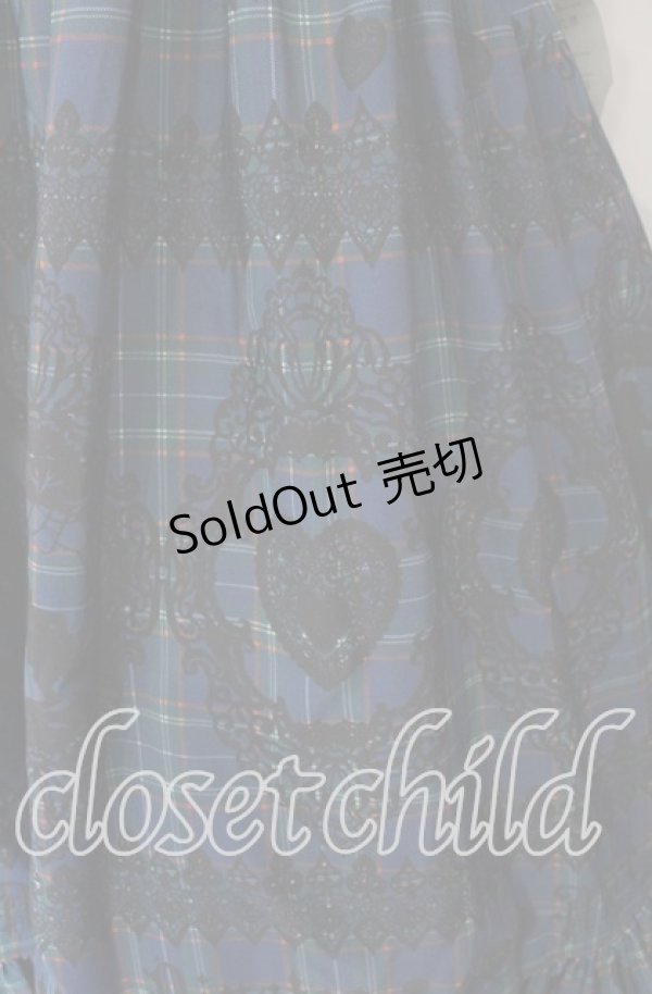 画像2: ALICE and the PIRATES / アリスのトランプタータン柄ジャンパースカートII  グリーン O-25-11-21-002-PA-OP-OW-OS (2)