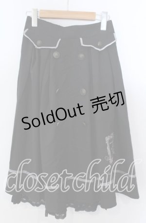 画像: axes femme / 薔薇×額縁刺繍ミドルスカート  クロ O-25-11-21-016-AX-SK-IG-ZT236