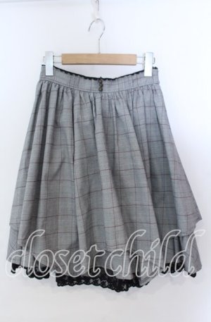 画像: axes femme / チェックイレヘムスカート  グレー O-25-11-21-019-AX-SK-IG-OS