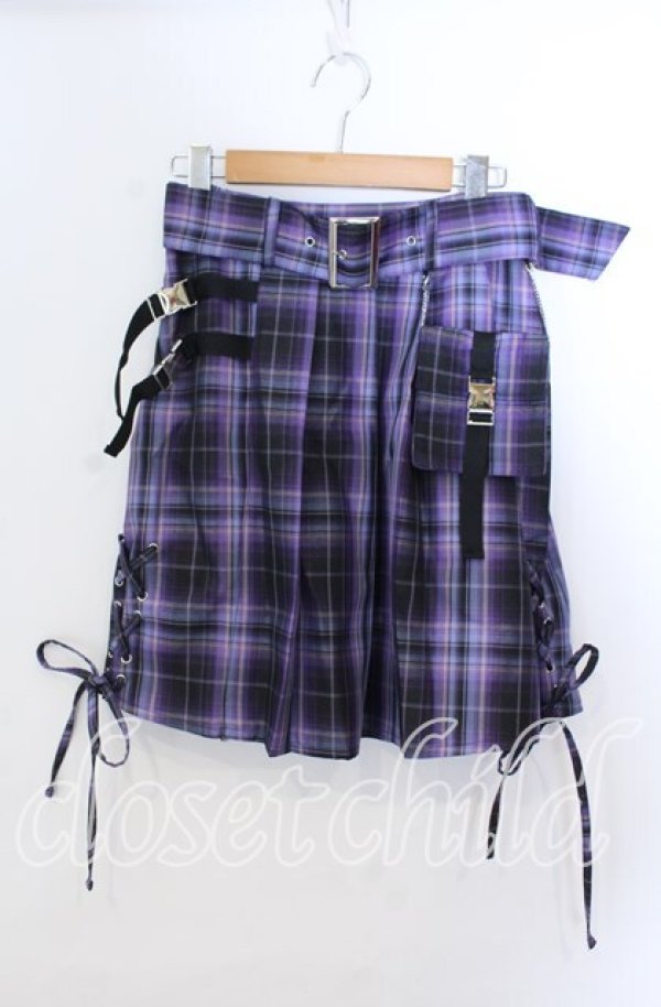 画像1: axes femme POETIQUE / ミリタリースカート M パープル O-25-11-21-027-AX-SK-OW-OS (1)