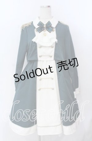 画像: Amavel / Royal Palace Fanfareミドル丈ワンピース  グリーン O-25-11-21-003-CA-OP-IG-OS