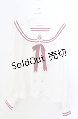 画像: Amavel / セーラープルオーバーブラウス  シロ×アカ O-25-11-21-029-CA-BL-IG-OS