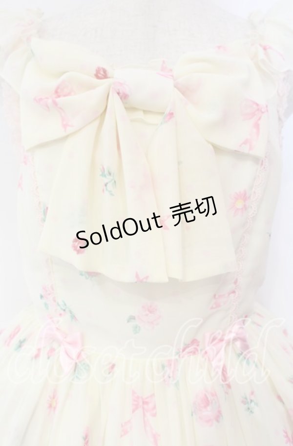 画像2: Angelic Pretty / Powder Rose胸リボンジャンパースカート  アイボリー O-25-11-22-004-AP-OP-IG-OS (2)