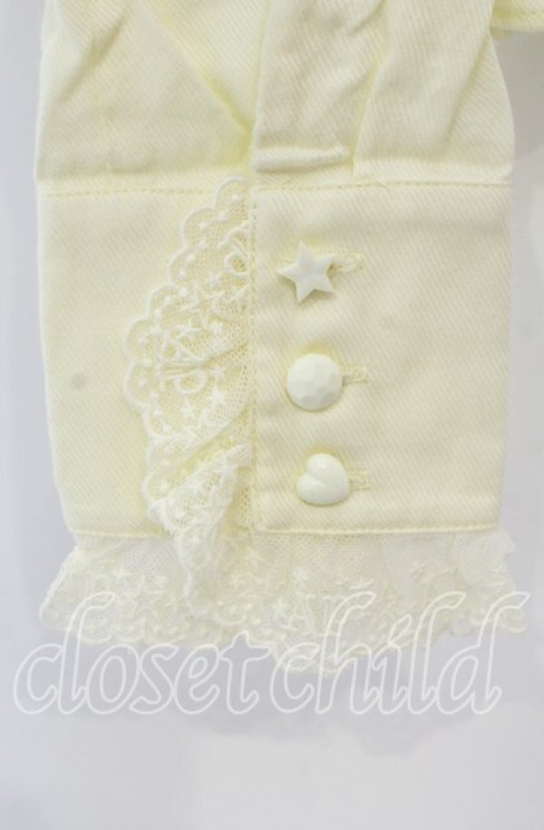 画像3: Angelic Pretty / ロゴ刺繍レースジャボブラウス  イエロー O-25-11-22-030-AP-BL-IG-OS (3)