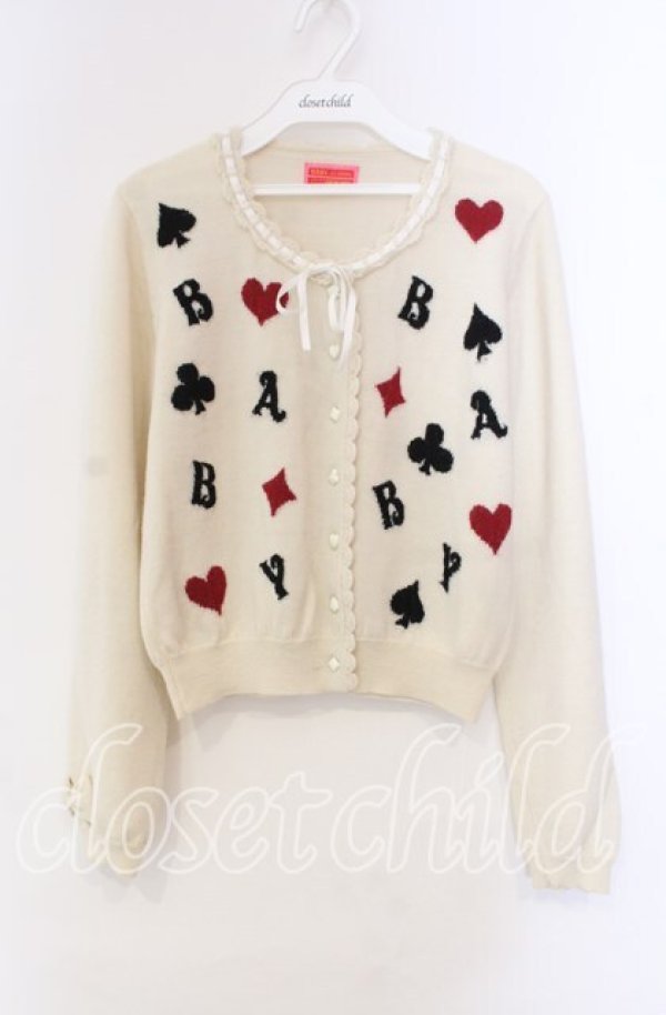 画像1: BABY,THE STARS SHINE BRIGHT / トランプアリスカーディガン  アイボリー O-25-11-22-034-BA-TO-IG-OS (1)