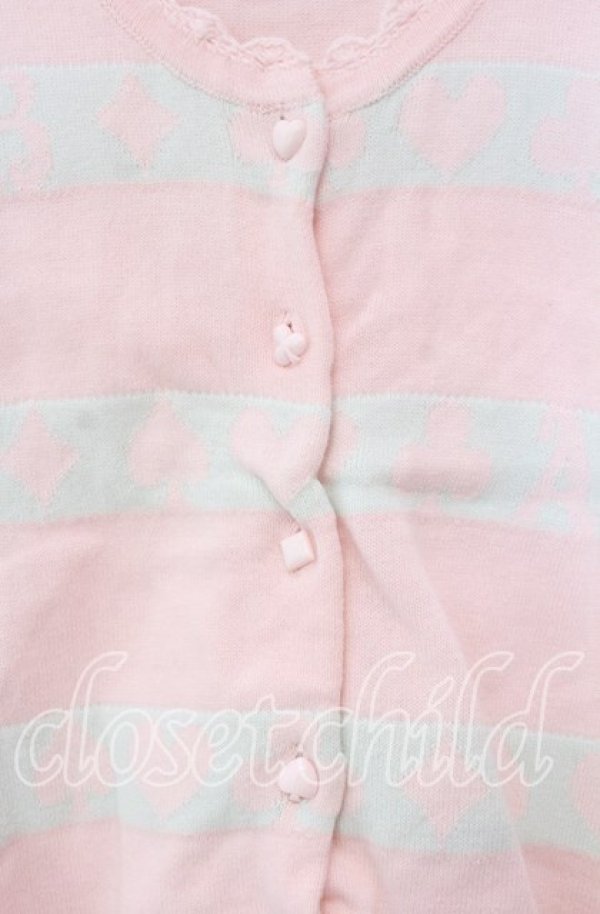 画像2: BABY,THE STARS SHINE BRIGHT / トランプボーダーカーディガン  ピンク×サックス O-25-11-22-035-BA-TO-IG-OS (2)