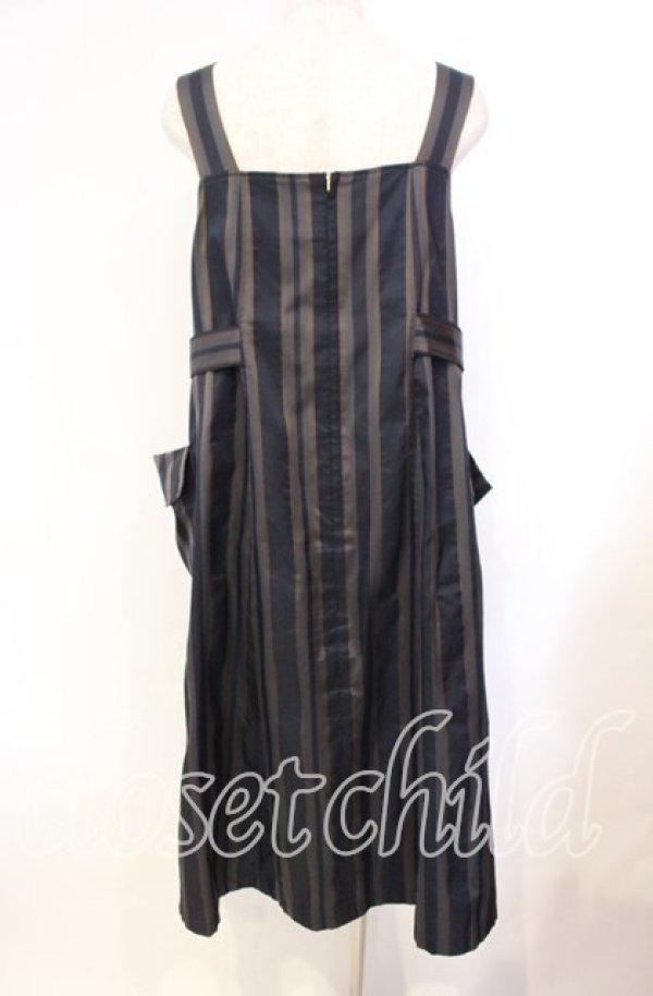 画像4: Jane Marple Dans Le Salon / Old England stripe painter's dress Ｍ ネイビー O-25-11-22-042-JM-OP-IG-OS (4)