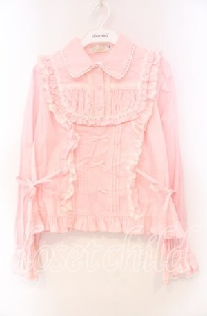 画像: Vcastle / プチリボンタックブラウス M ピンク O-25-11-22-054-EL-BL-OW-OS