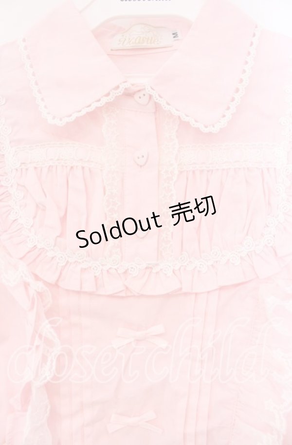 画像2: Vcastle / プチリボンタックブラウス M ピンク O-25-11-22-054-EL-BL-OW-OS (2)