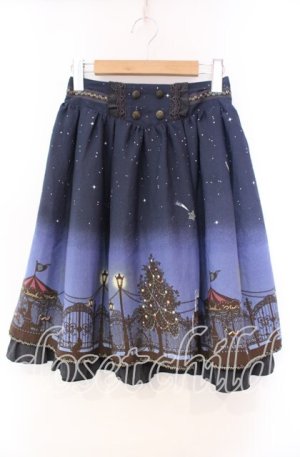 画像: axes femme / ロマンティック星空スカート M ネイビー O-25-11-22-069-AX-SK-OW-OS