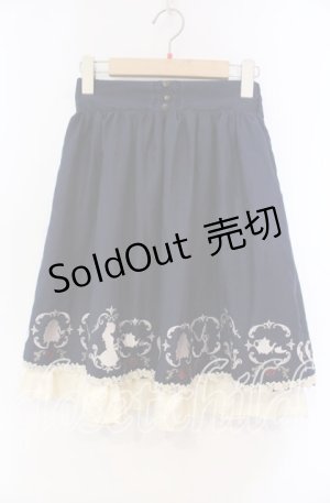 画像: axes femme / 【美女と野獣】クラシックローズ刺繍スカート M ネイビー O-25-11-22-070-AX-SK-OW-OS