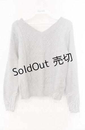 画像: axes femme / パール配色ニット  グレー O-25-11-22-071-AX-TO-IG-OS