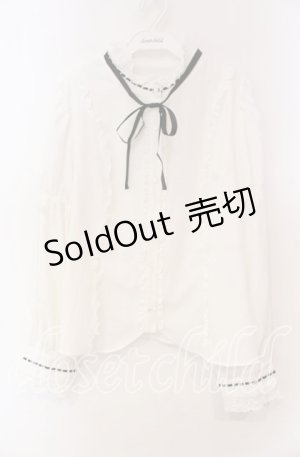 画像: Eri Aino's Collection / シャーロットの水曜日ブラウス 4Ｌ シロ×クロ O-25-11-22-073-LO-BL-IG-OS