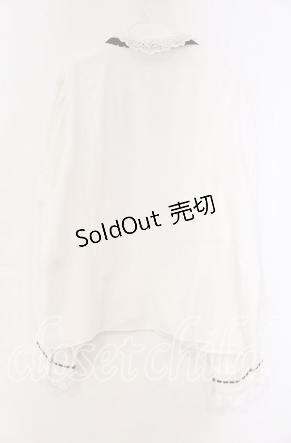 画像4: Eri Aino's Collection / シャーロットの水曜日ブラウス 4Ｌ シロ×クロ O-25-11-22-073-LO-BL-IG-OS (4)