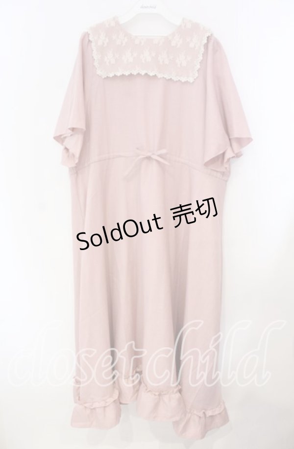 画像1: m petit by misako / レースセーラーワンピース 4Ｌ ピンク O-25-11-22-074-LO-OP-IG-ZT161 (1)