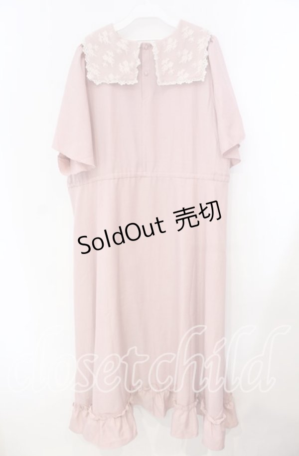 画像3: m petit by misako / レースセーラーワンピース 4Ｌ ピンク O-25-11-22-074-LO-OP-IG-ZT161 (3)
