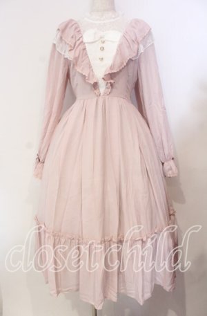 画像: axes femme kawaii / ヴィンテージシフォンワンピース M ピンク O-25-11-22-008-AX-OP-OW-OS