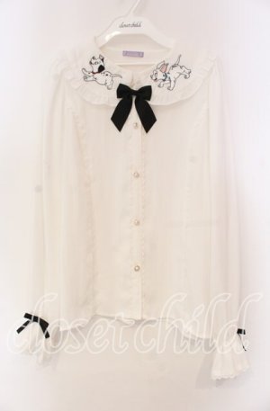 画像: axes femme kawaii / 101匹わんちゃん/ブラウス  シロ O-25-11-22-080-AX-BL-IG-OS