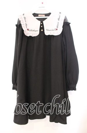 画像: Amavel / スクエアカラーワンピース  クロ O-25-11-22-082-CA-OP-IG-OS