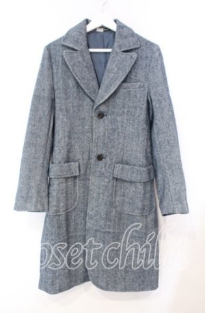 画像: AXES-X / ヘリンボーンツィードコート  ブルー O-25-11-22-083-AX-CO-IG-OS