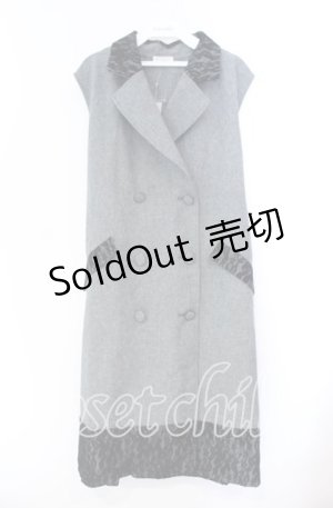 画像: axes femme / レースデザインジレ  グレー O-25-11-22-084-AX-TO-IG-OS