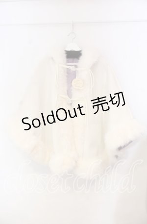 画像: HANAKO / 猫耳ポンチョコート  オフ白 O-25-11-22-086-LO-CO-OW-OS