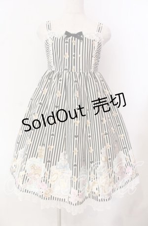 画像: Angelic Pretty / 涙のグラスボトルジャンパースカート SET ジャンパースカート単品  クロ×シロ O-25-11-22-017-AP-OP-IG-OS