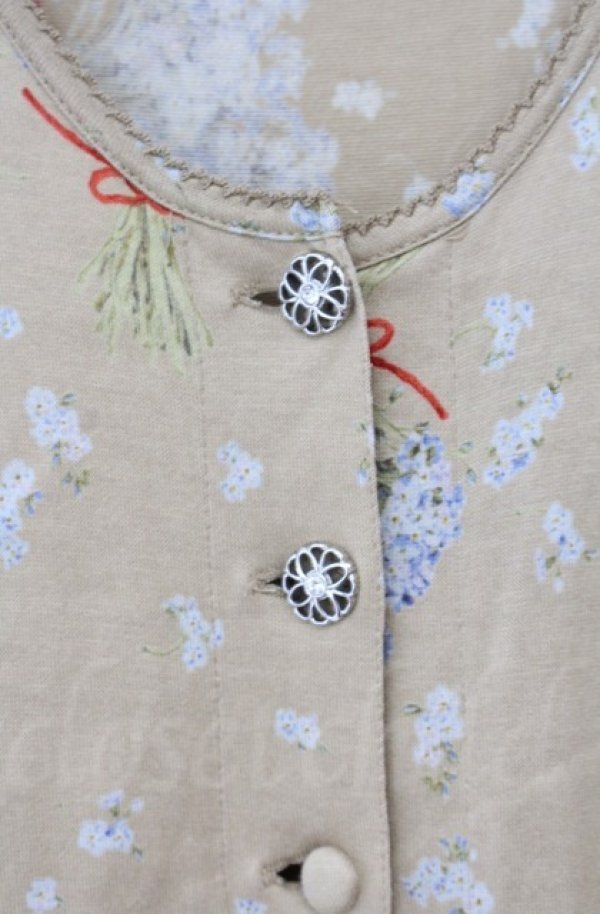 画像3: PINK HOUSE / ブーケ柄カットワンピース  ベージュ O-25-11-24-029-LO-OP-IG-OS (3)