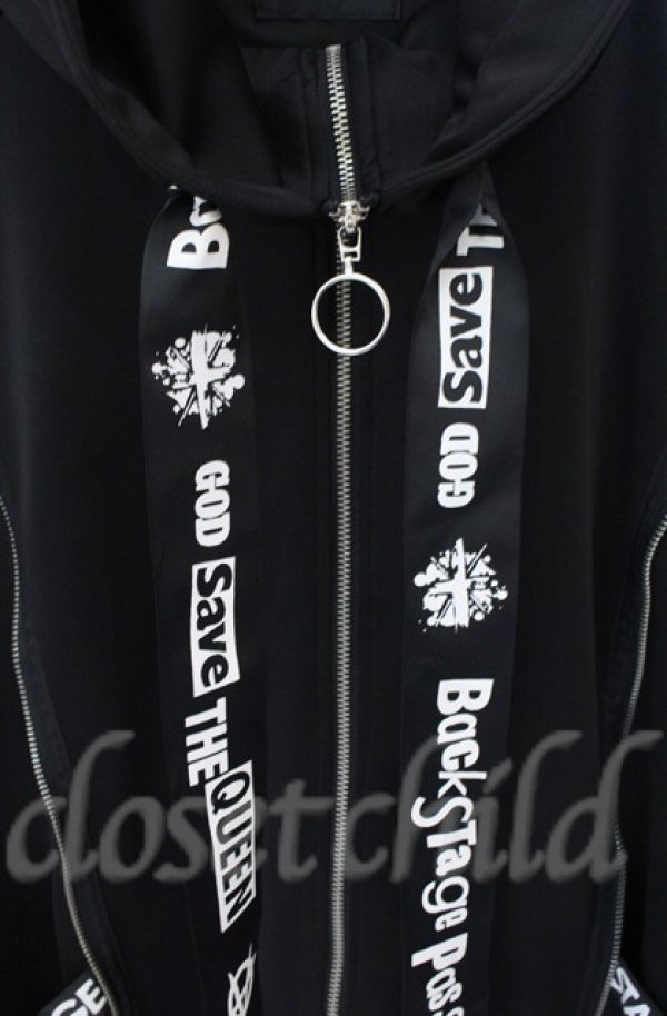 画像2: BACKSTAGE PASS / PARACHUTE-PARKAビッグシルエットジップアップパーカー F ブラック O-25-11-24-031-PU-TO-YM-ZT514 (2)