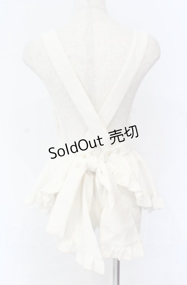 画像5: metamorphose / フリルリボンエプロン  アイボリー O-25-11-24-003-ME-PA-IG-OS (5)