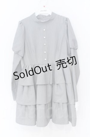 画像: Jamie エーエヌケー / リボンレースティアードワンピース M グレー O-25-11-24-042-LO-OP-YM-OS