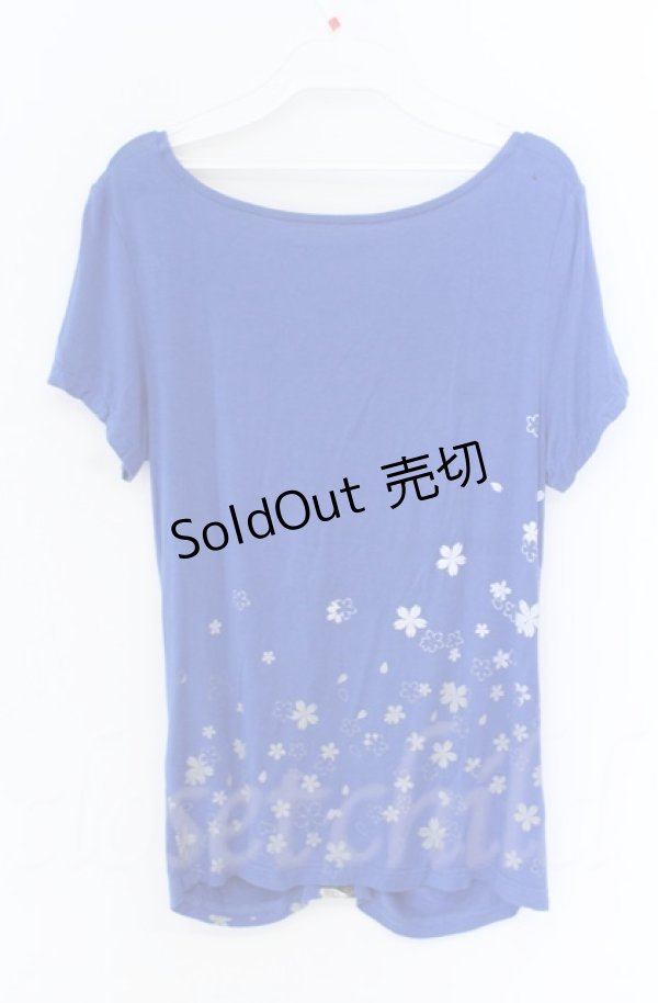 画像2: gouk / 桜ptTシャツ  ブルー O-25-11-24-047-GO-TO-OW-ZT090 (2)