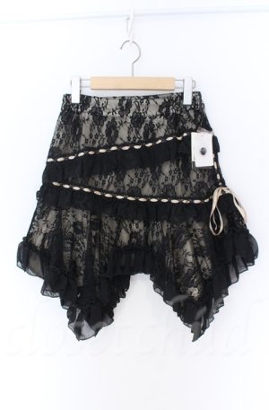 画像: ALGONQUINS / イレヘムレースジャガードスカート  ブラックｘシャンパン O-25-11-24-050-AL-SK-YM-OS