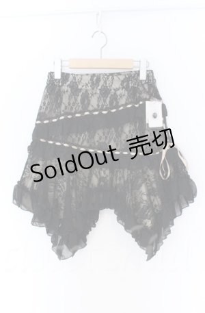 画像: ALGONQUINS / イレヘムレースジャガードスカート  ブラックｘシャンパン O-25-11-24-050-AL-SK-YM-OS