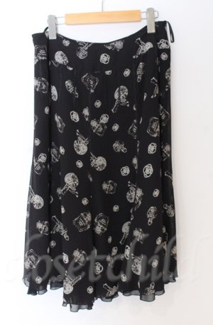 画像: INGEBORG / 香水瓶柄スカート 13号 クロ O-25-11-24-056-LO-SK-OW-OS