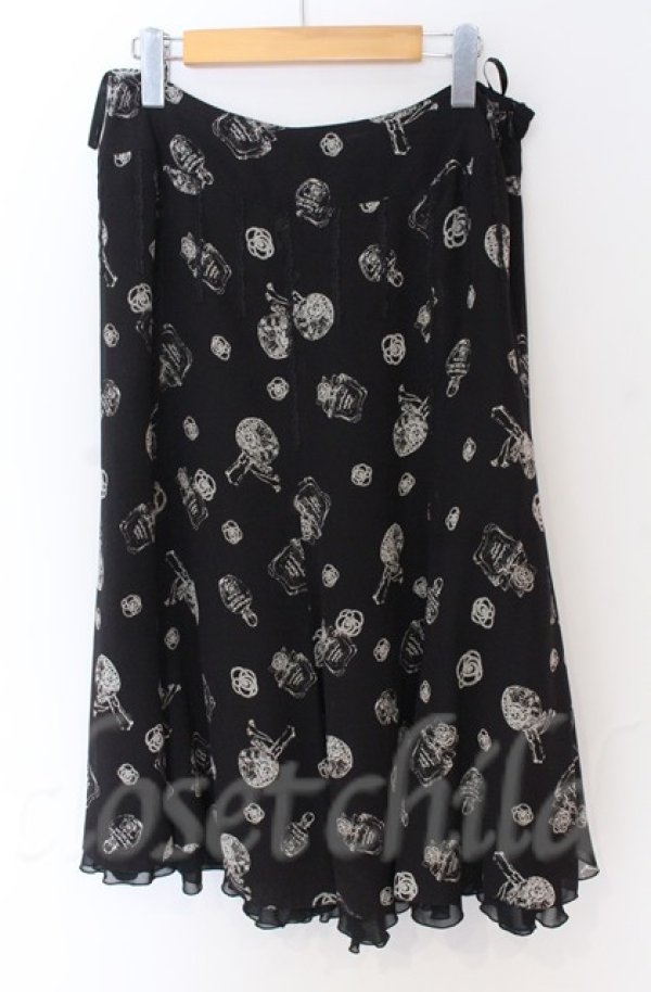 画像3: INGEBORG / 香水瓶柄スカート 13号 クロ O-25-11-24-056-LO-SK-OW-ZT367 (3)