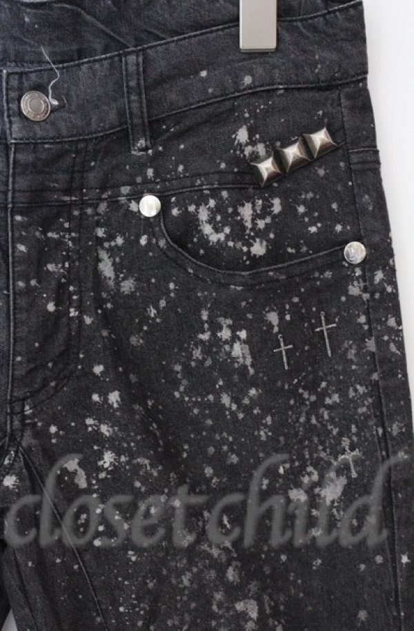 画像2: NAOTO SEVEN / スプラッシュデニムパンツ  グレー O-25-11-24-060-HN-PA-OW-OS (2)