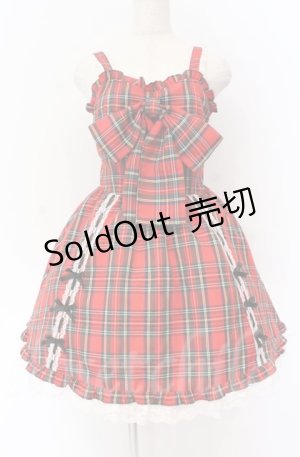 画像: Jamie エーエヌケー / はしごリボンドーリージャンパースカート M アカ O-25-11-24-005-LO-OP-OW-OS