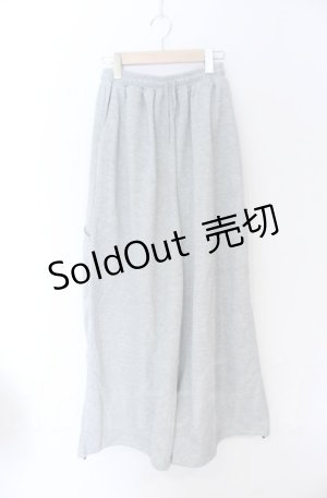 画像: NieR Clothing / ワイドスウェットパンツ F グレー O-25-11-24-062-PU-PA-YM-OS