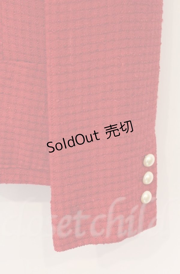 画像5: INGEBORG / ロゴリボン使いツイードセットアップ  アカ O-25-11-24-010-LO-JA-OW-OS (5)