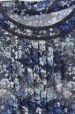 画像2: INGEBORG / 花柄シフォンチュニック 11号 アオ O-25-11-24-011-LO-TO-OW-ZT359 (2)