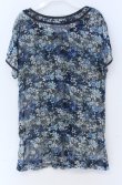 画像3: INGEBORG / 花柄シフォンチュニック 11号 アオ O-25-11-24-011-LO-TO-OW-ZT359 (3)