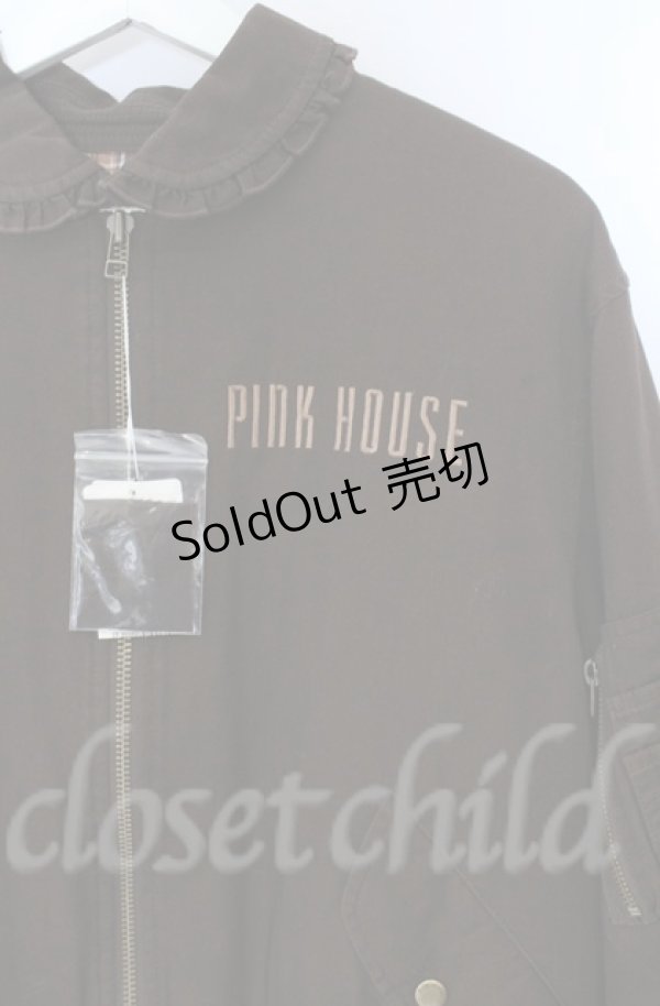 画像4: PINK HOUSE / バラ園うさぎ刺繍ブルゾン  ブラウン O-25-11-24-016-LO-JA-OW-OS (4)