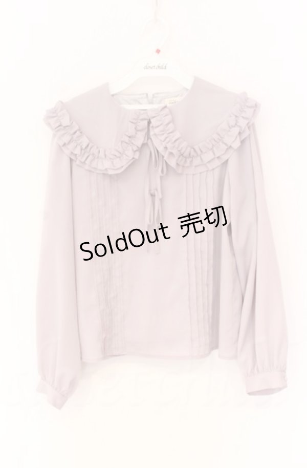 画像1: evelyn / ビッグフリルブラウス F ラベンダー O-25-11-24-019-LO-BL-OW-OS (1)