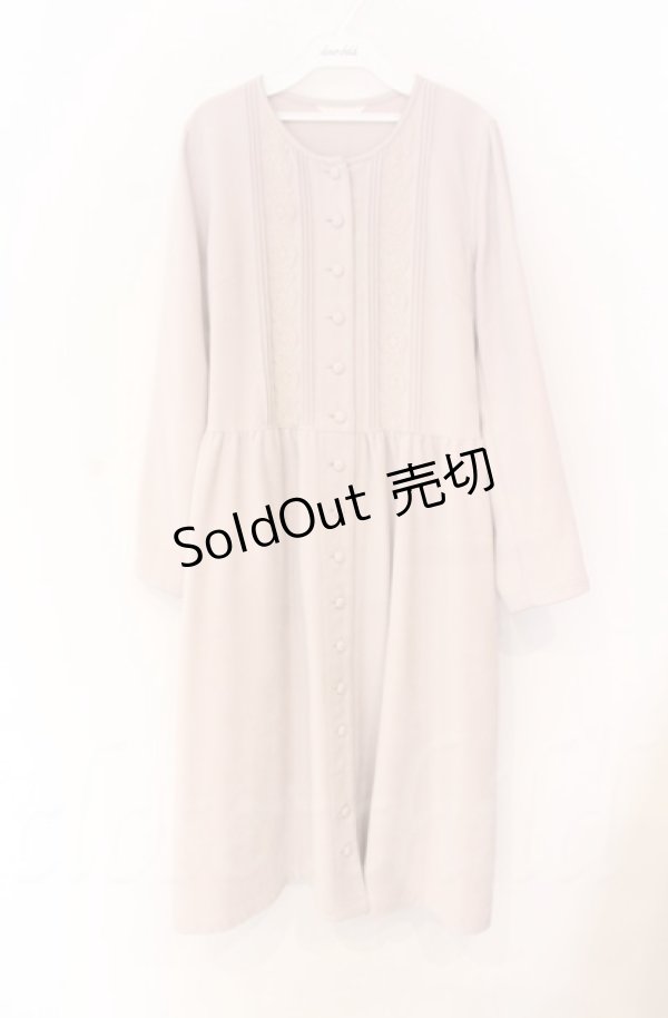 画像1: PINK HOUSE / レース配色ワンピース  ピンクベージュ O-25-11-24-026-LO-OP-IG-OS (1)