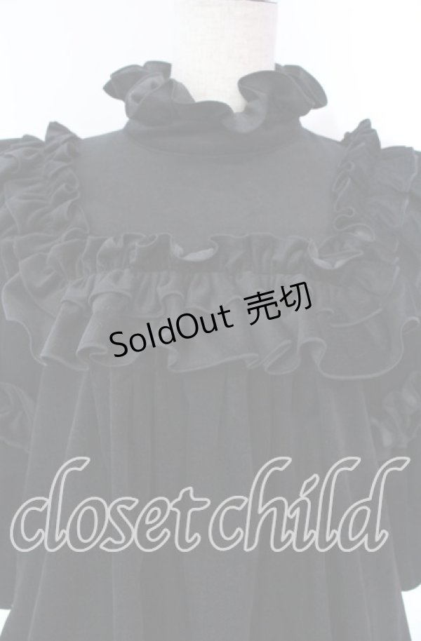 画像2: Na+H / inherit 別珍ワンピース  ブラック O-25-11-27-023-PU-OP-IG-OS (2)